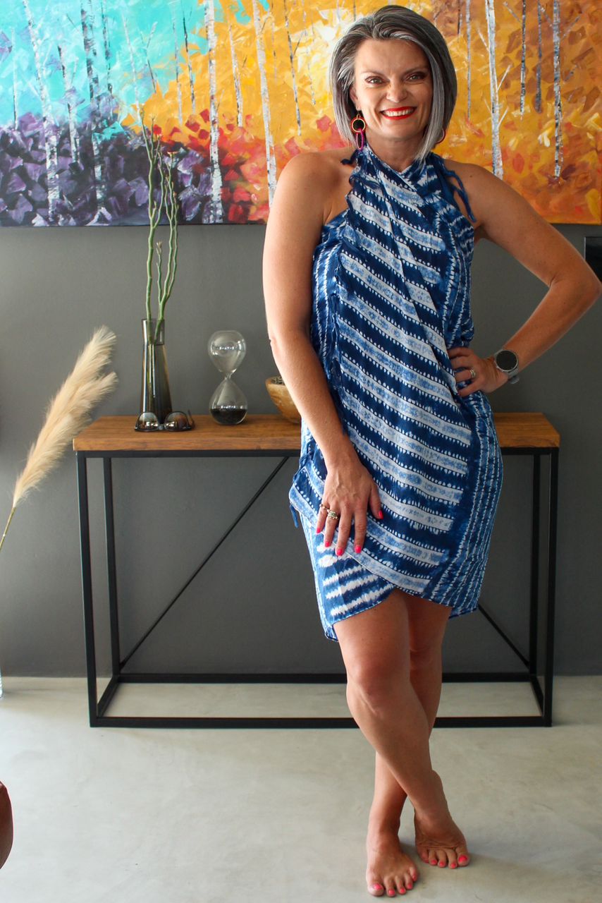 Blue Sarong with Tassles