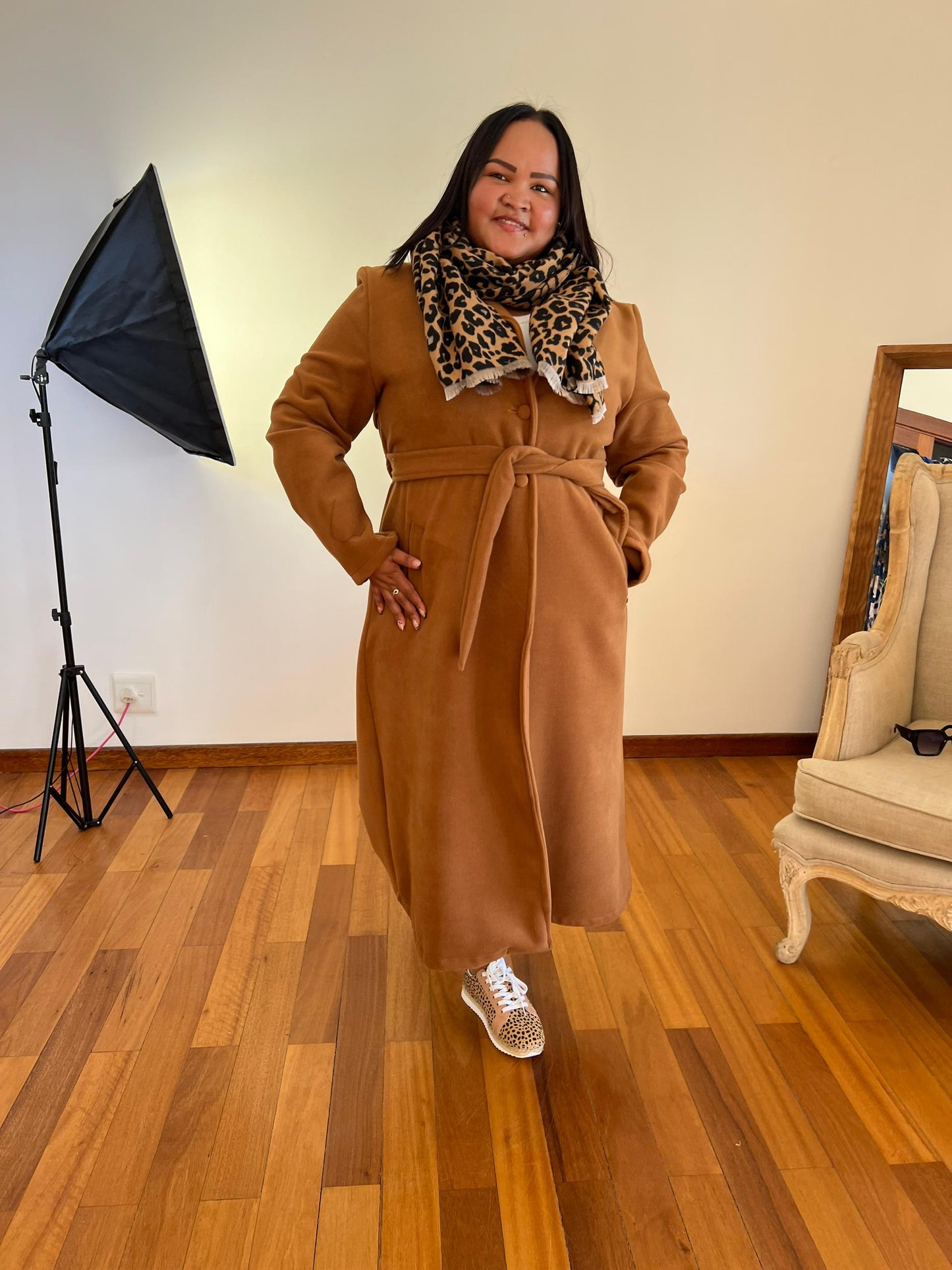 Maddison Coat Latte Melton