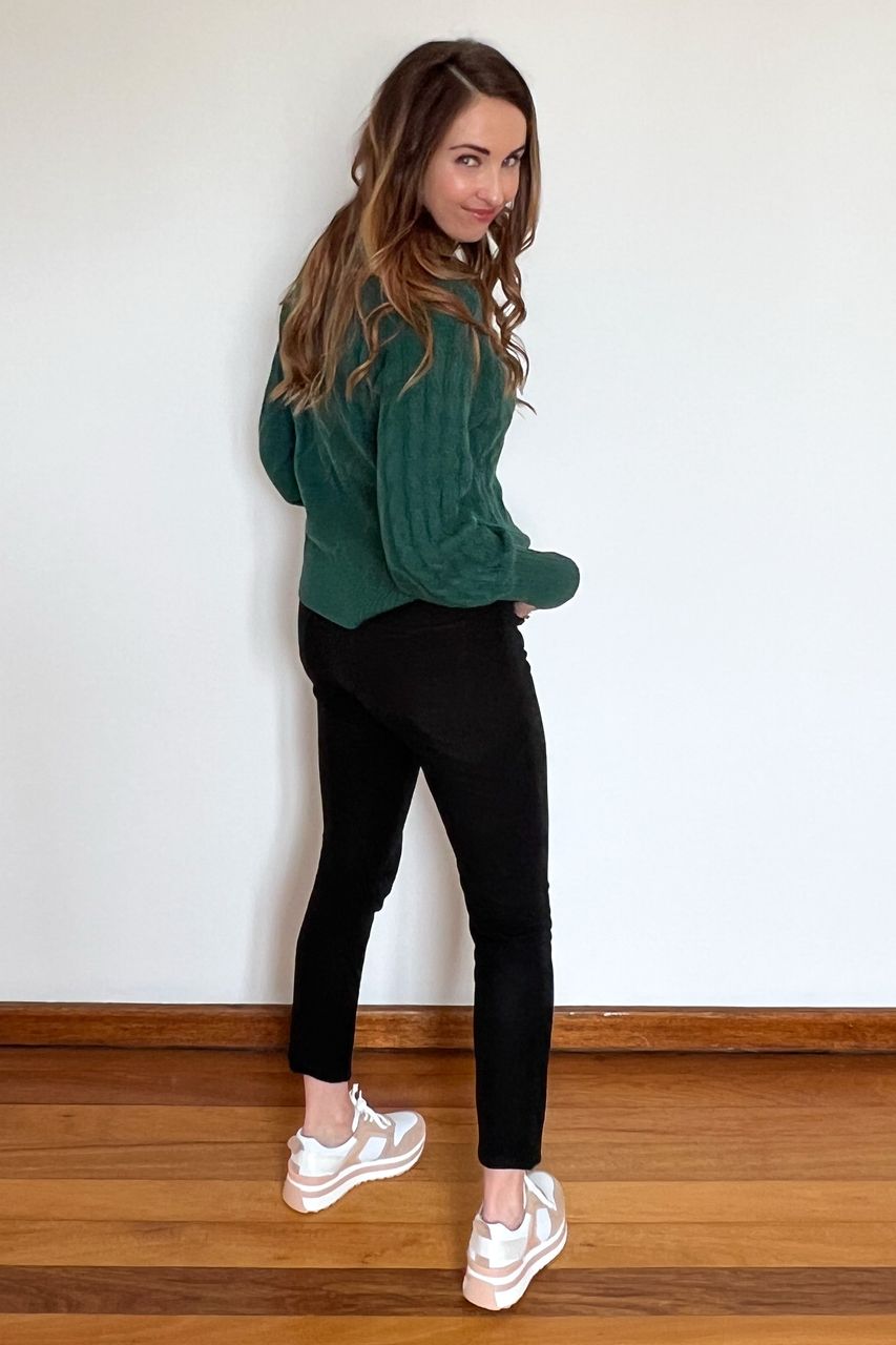 Turtle Neck Cable Knit Forest