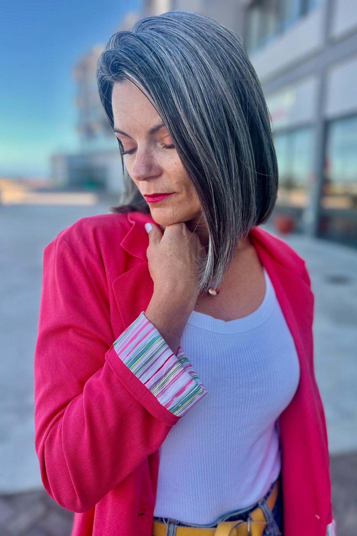 Linen Blazer Pink