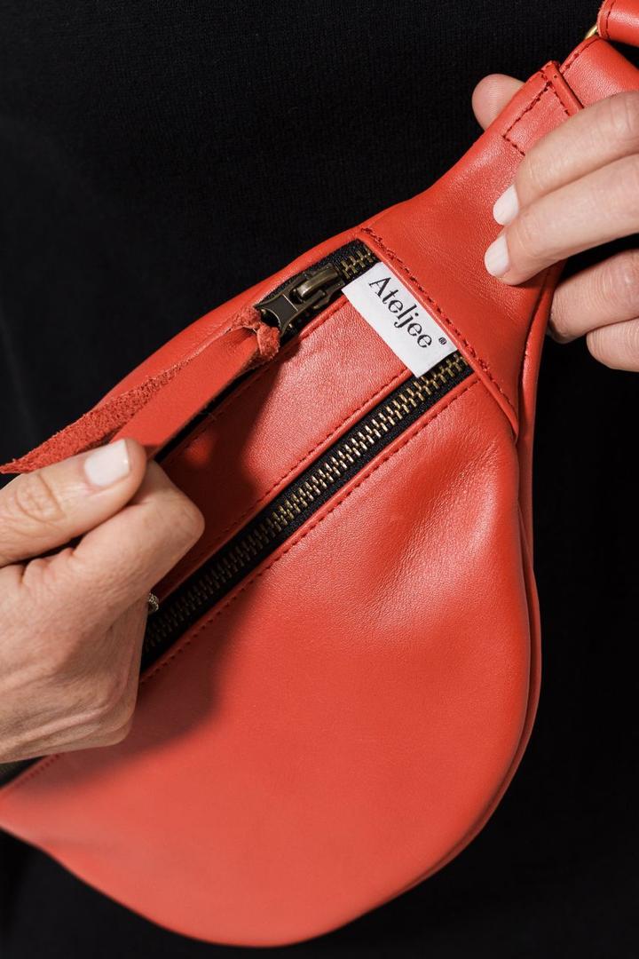 Michel Leather Moon Bag