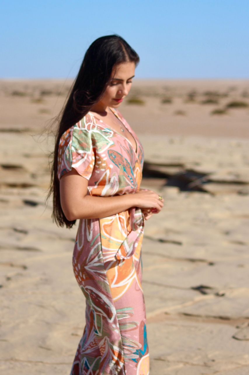 Jennifer Jumpsuit Peach Floral