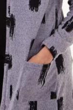 Grey & Black Bushstroke Cardi