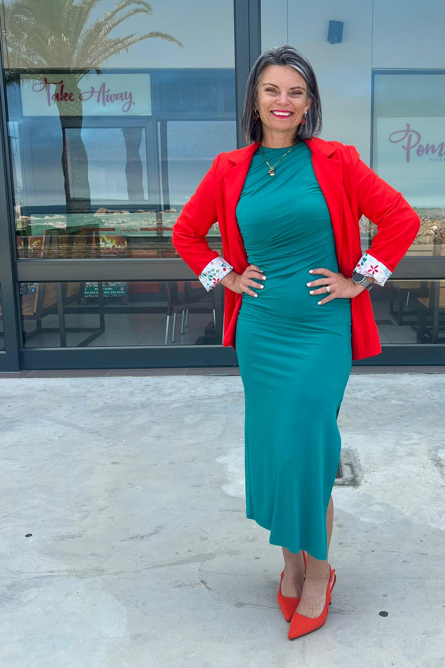 Paula Body Con Dress Turquoise