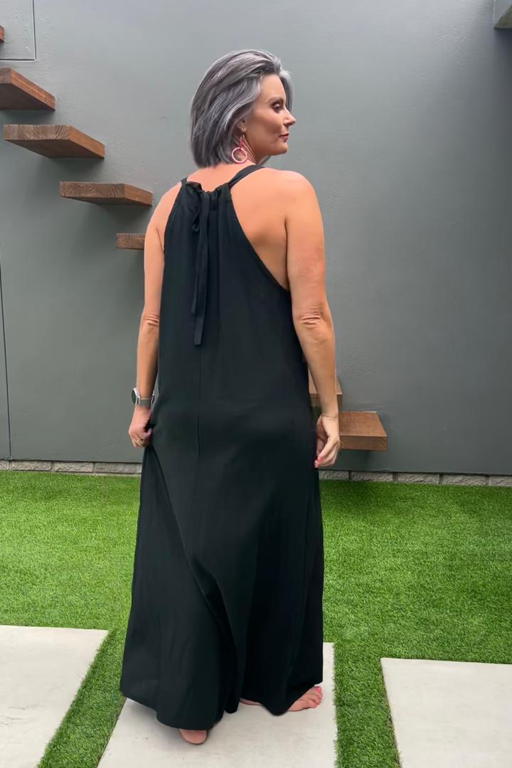 Halterneck Dress Black