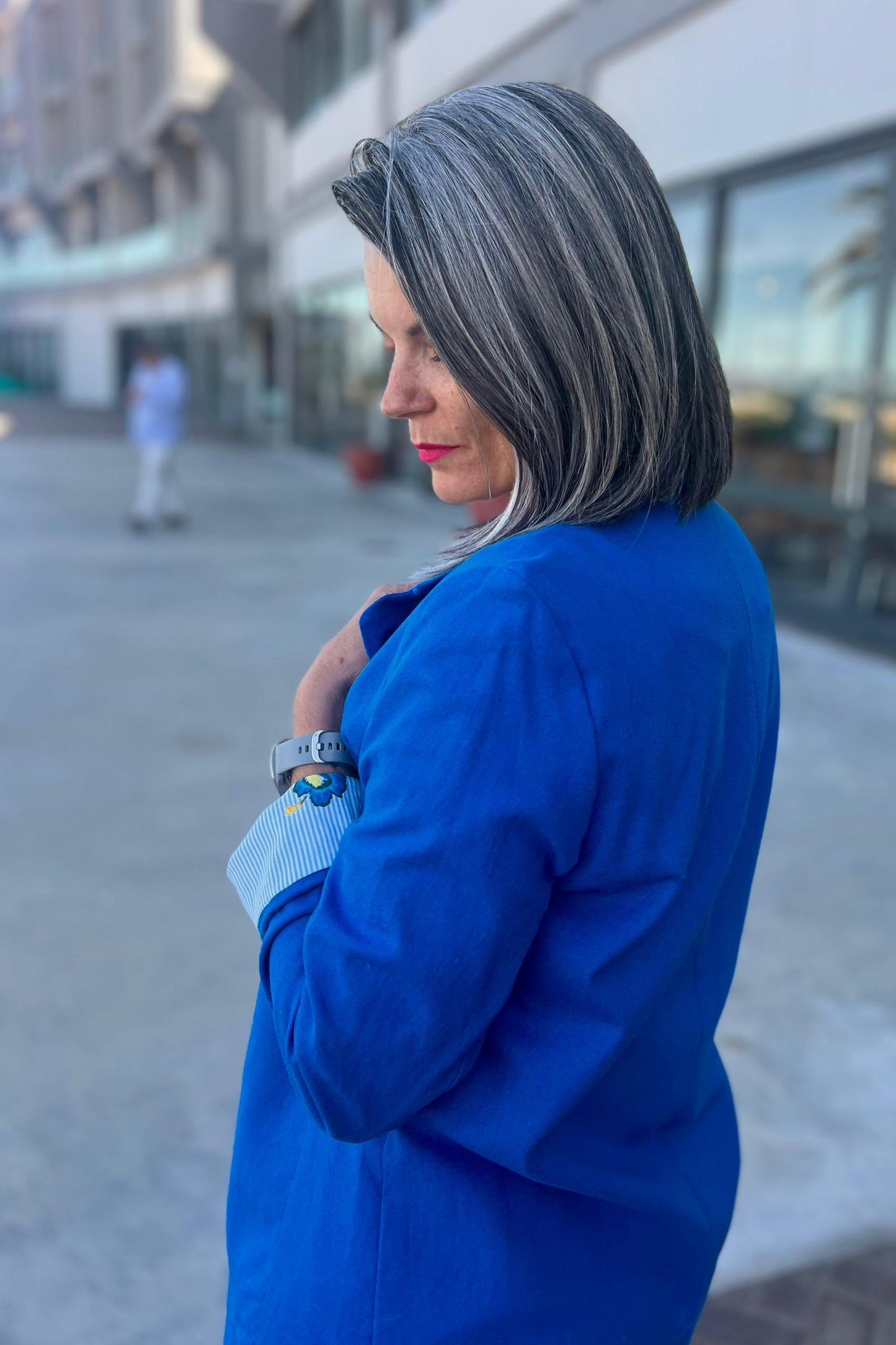 Linen Blazer Blue