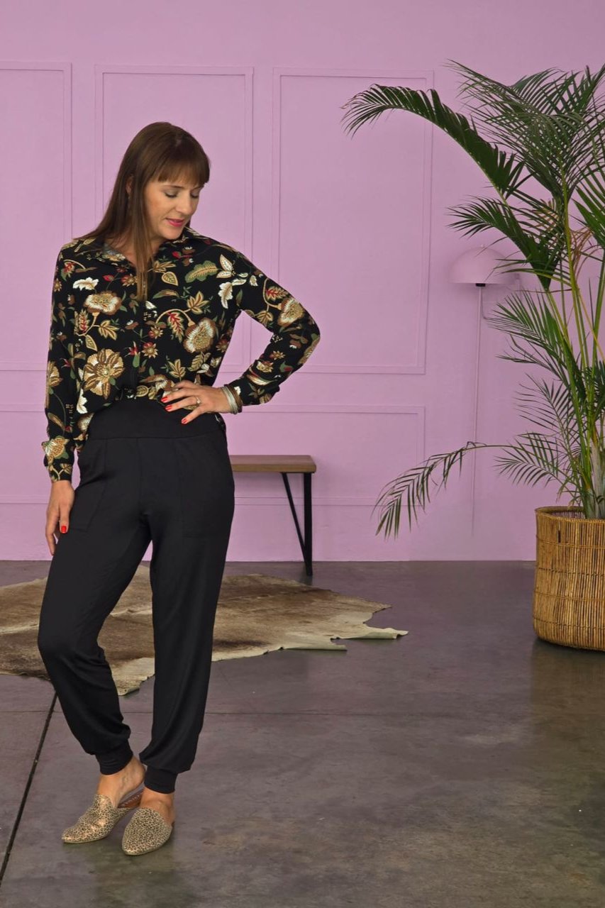 Harper Black Floral Shirt