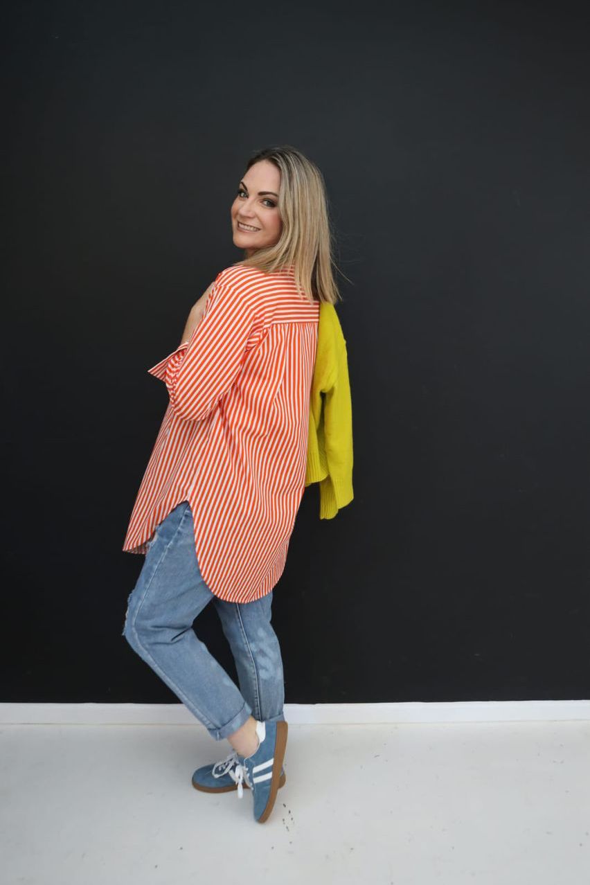 Orange Stripe Shirt