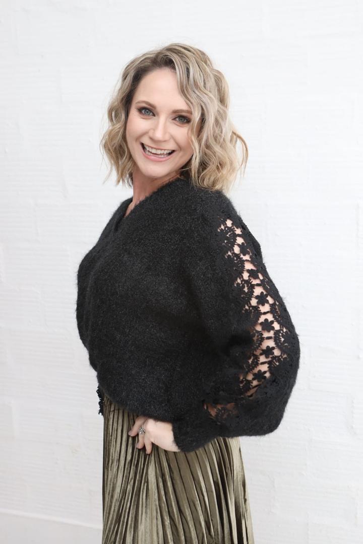 Black Lace Knit