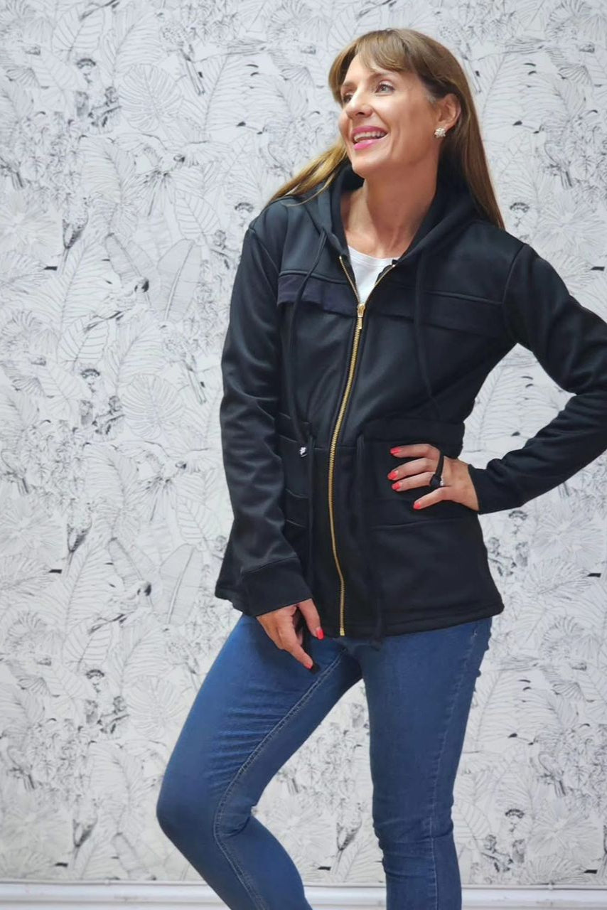 Anika Mini Hoodie Soft Shell Black