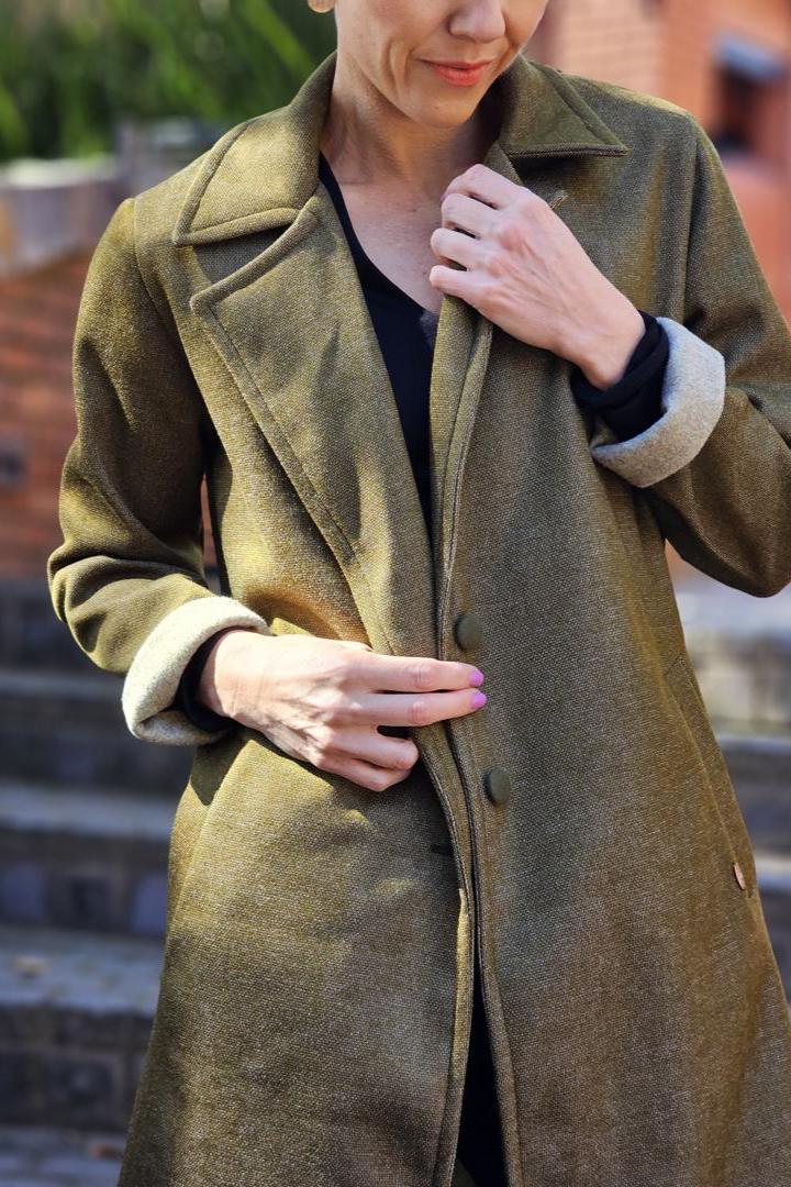 Jane Coat Moss Melange