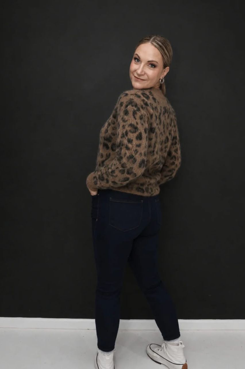 Choc Leopard Print Knit