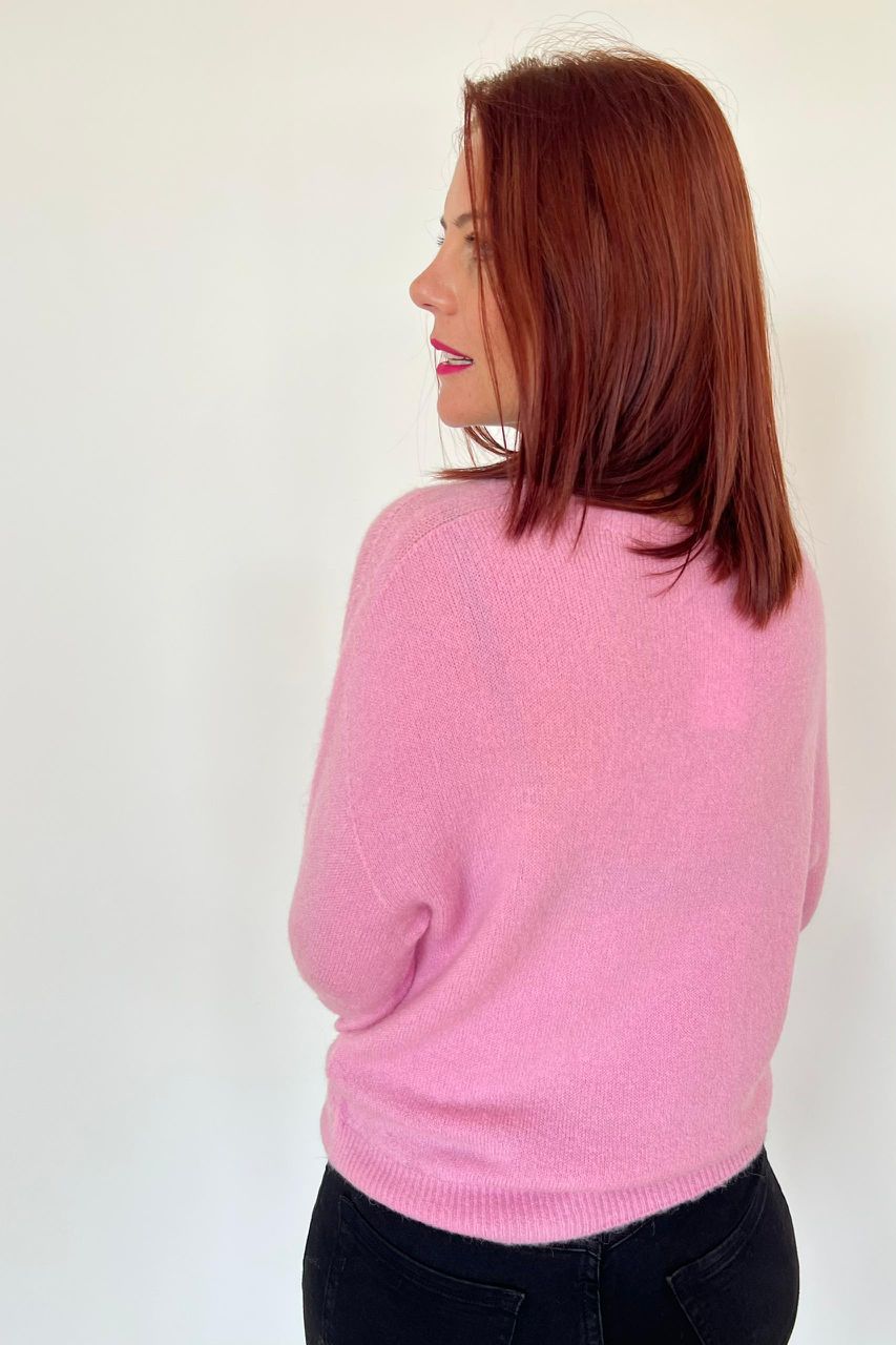 Pink Heart Jersey/Knit Top