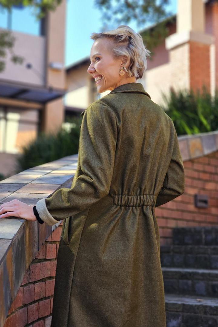 Jane Coat Moss Melange