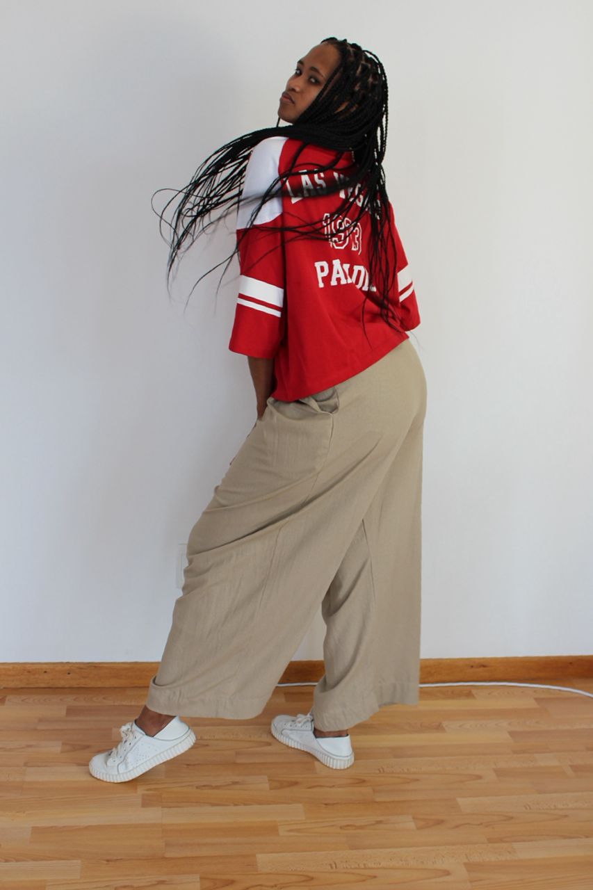 High Waisted Wide Leg Pleat Pants Seed Sand