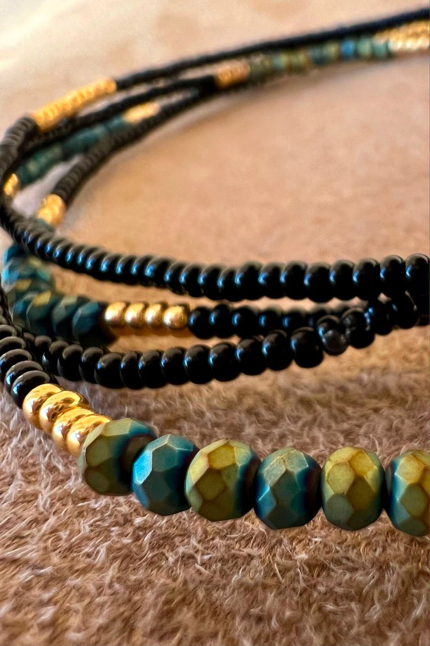 Beaded Five Wrap Bracelets