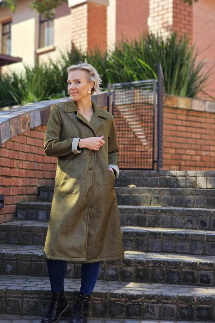 Jane Coat Moss Melange