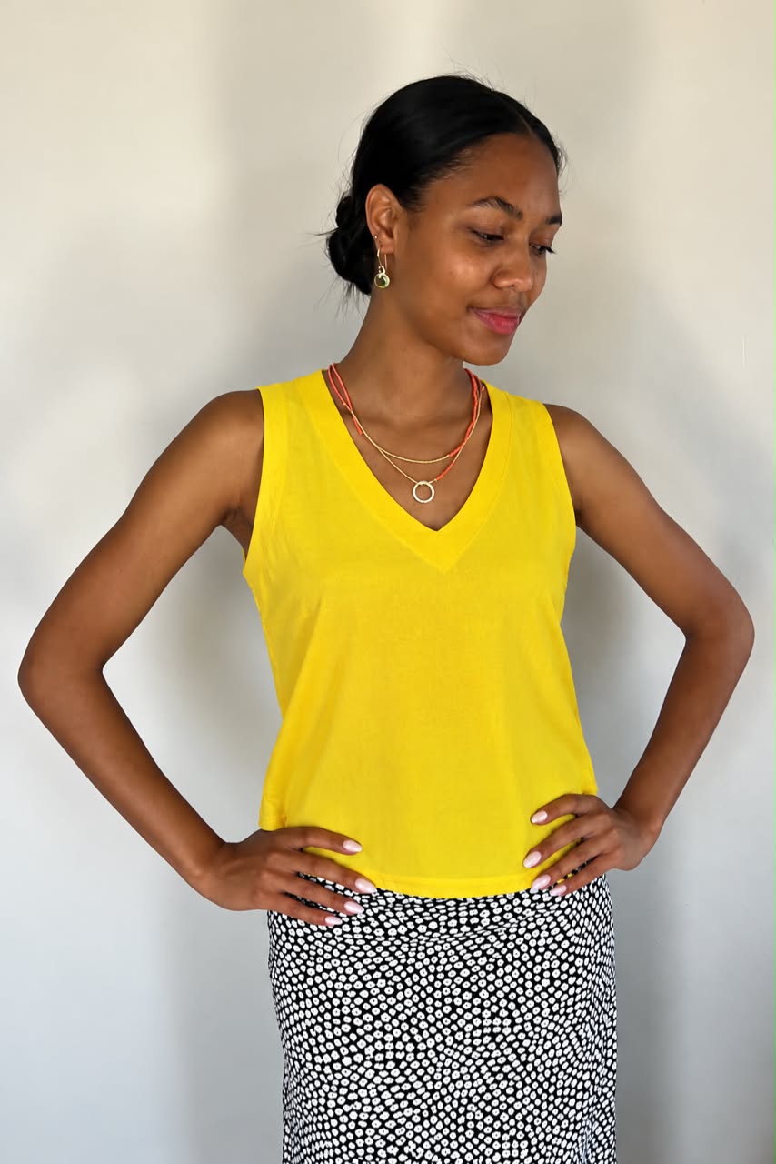 V-Neck Linen Vests
