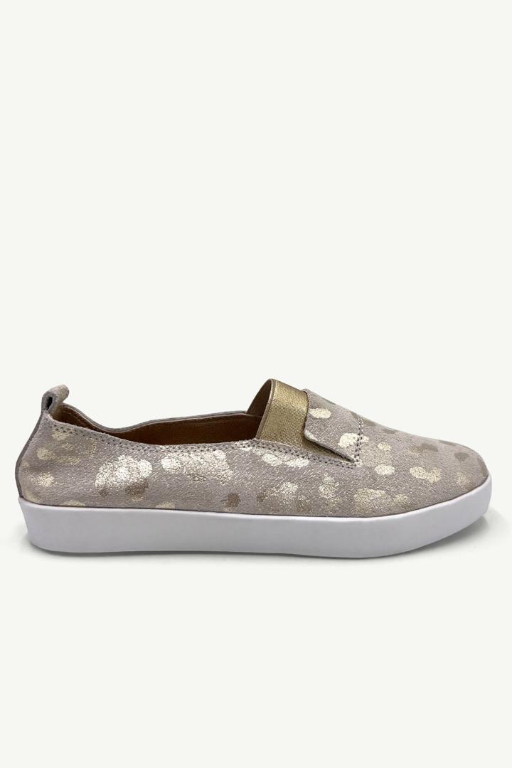 Fran Beige & Gold Spots