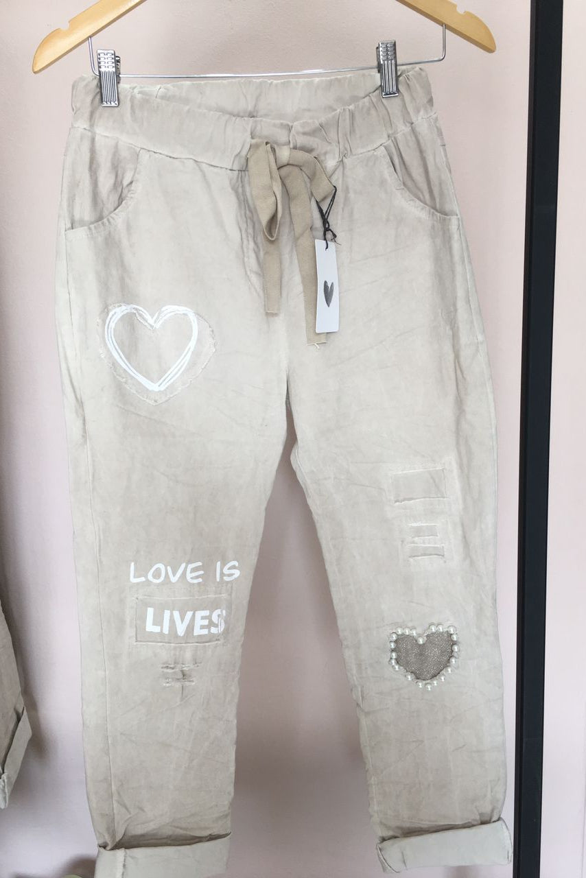 Italian Sequin Patch Pants