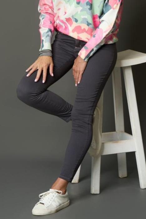 Soft Brush  Cotton Pants Charcoal