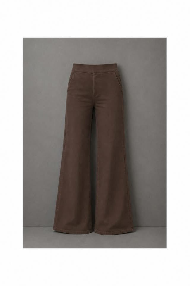 Chocolate Bengaline Wide Leg Pants