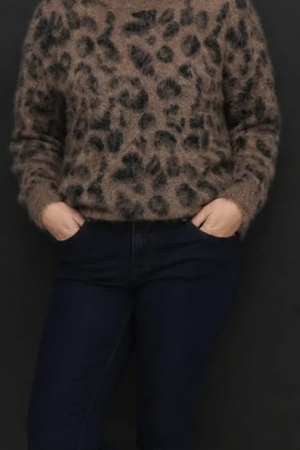 Choc Leopard Print Knit