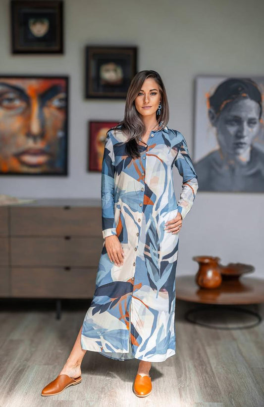 Willow Dress Maxi Sky Palm