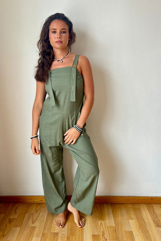 Bo Linen Jumpsuit Olive/Fatique