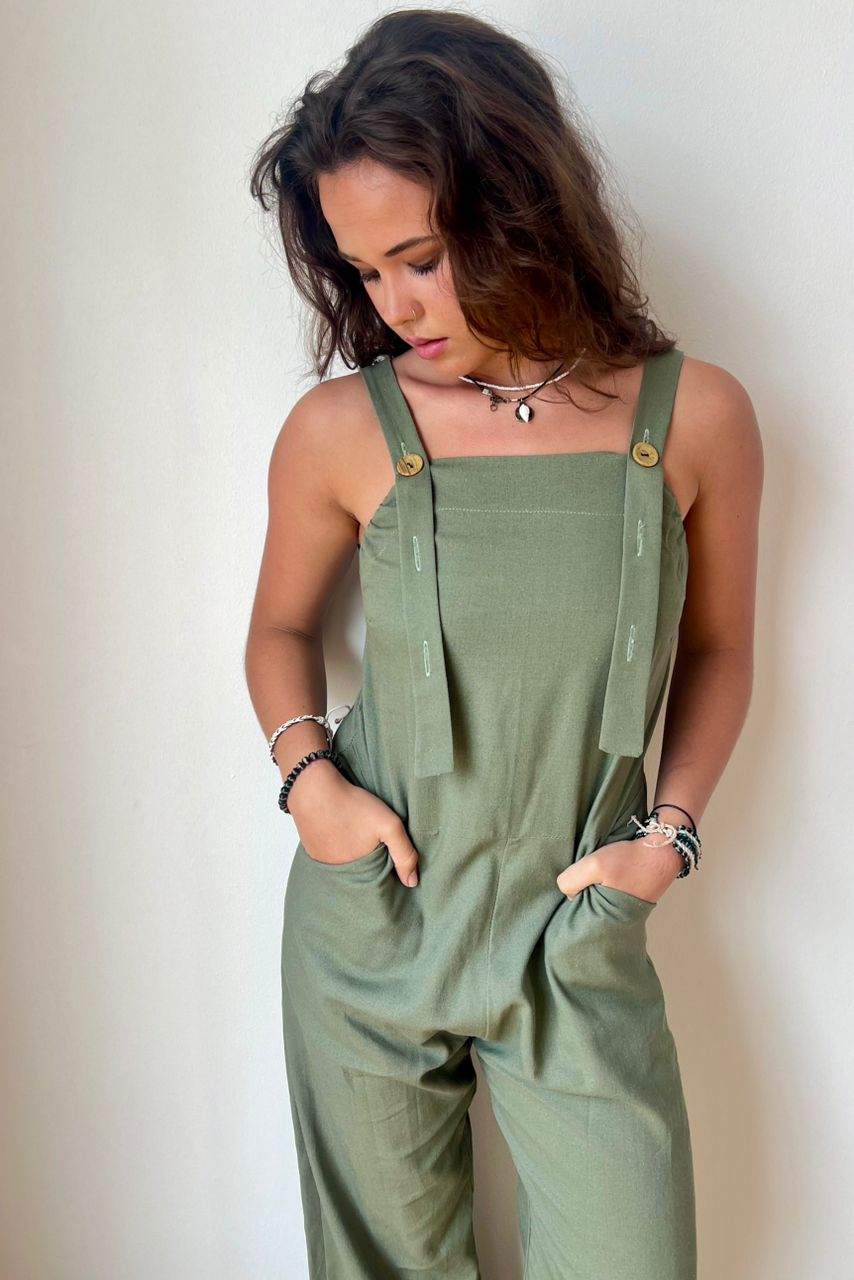 Bo Linen Jumpsuit Olive/Fatique