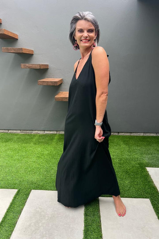 Halterneck Dress Black