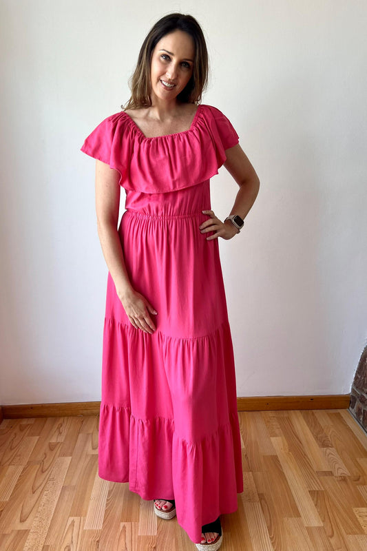 Phoebe Dress Cherise Pink