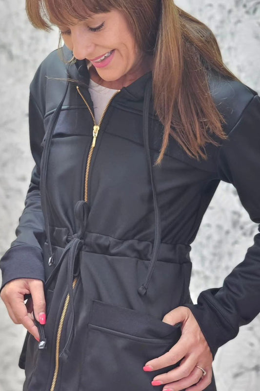 Anika Mini Hoodie Soft Shell Black