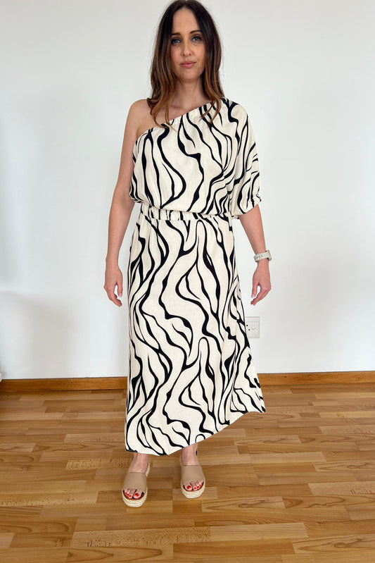 One Shoulder Midi Dress Sample