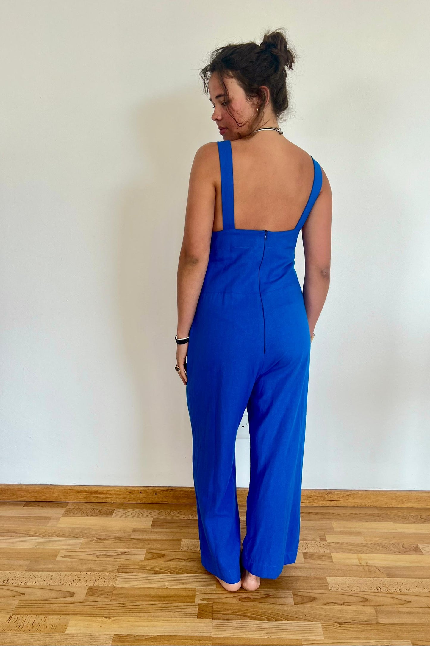 Bo Linen Jumpsuit Strong Blue