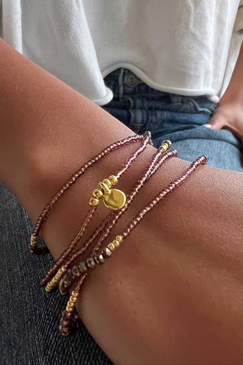 Beaded Five Wrap Bracelets