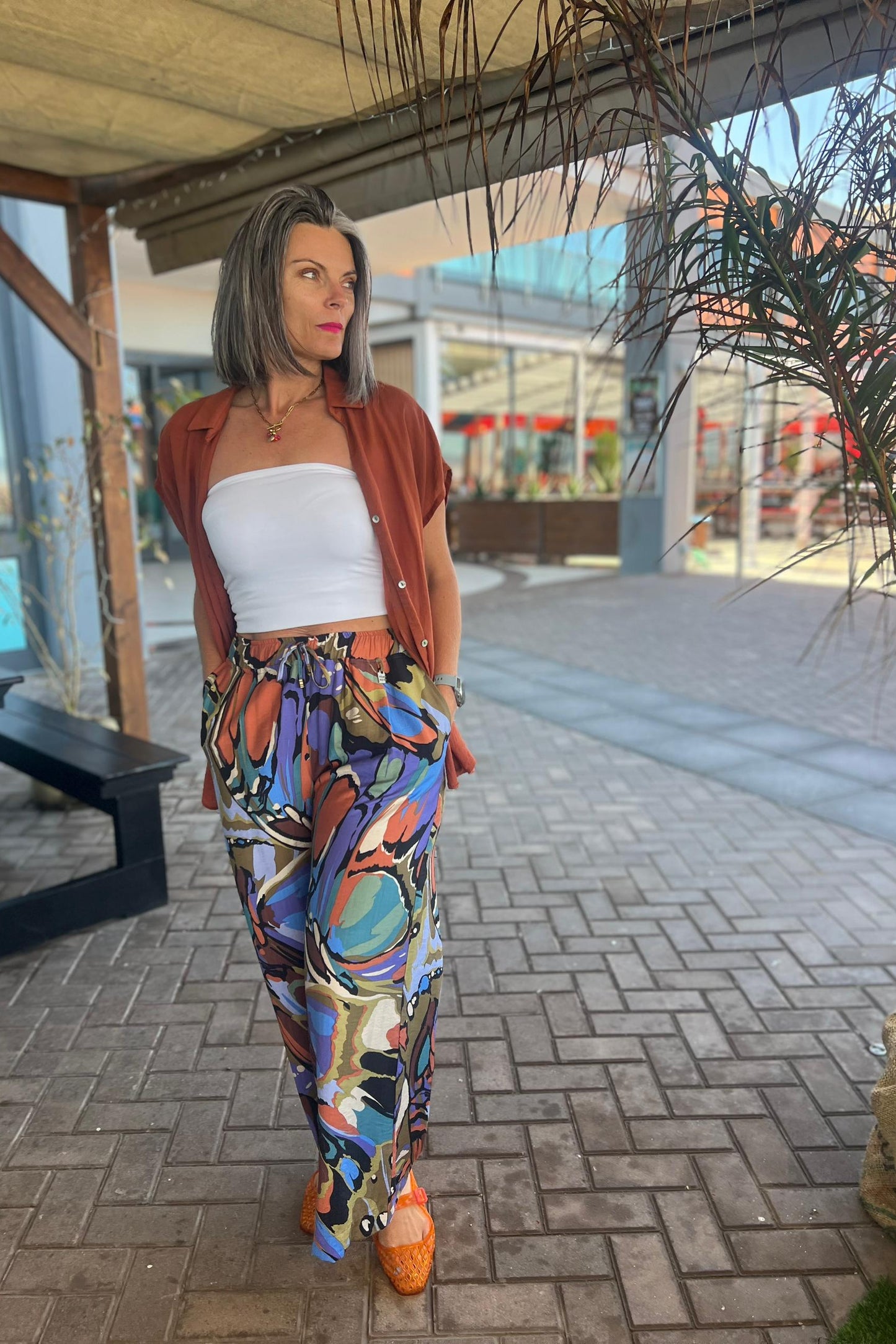 Relaxed Crop Pants Xotic Butterfly
