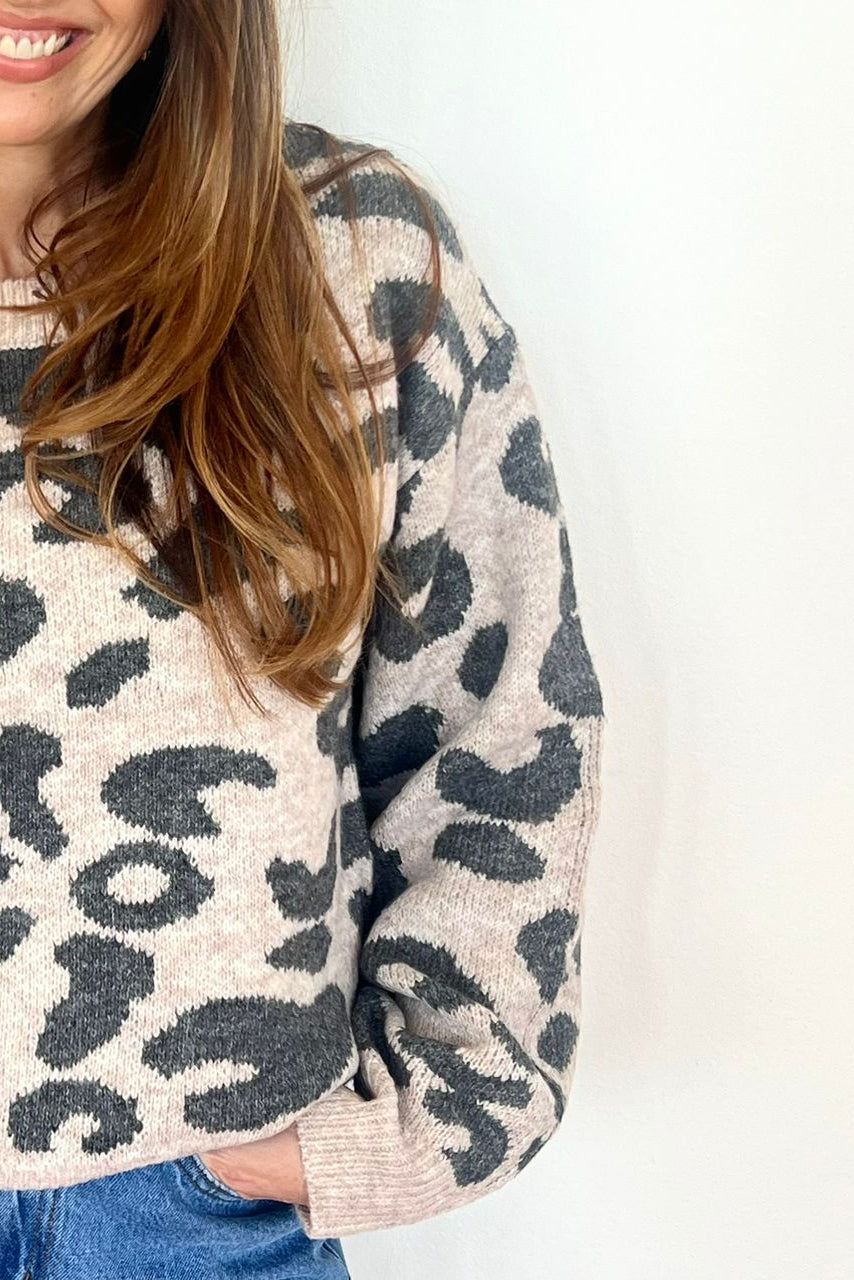 Leopard Brown Knit