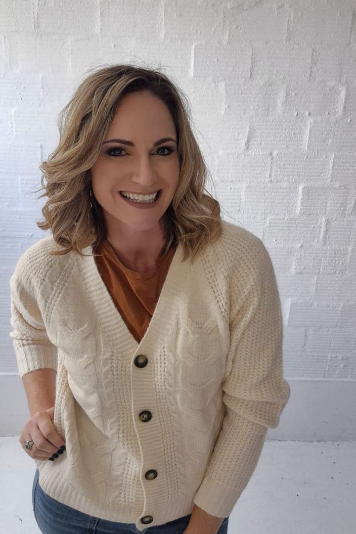 Pattern Cream Knit