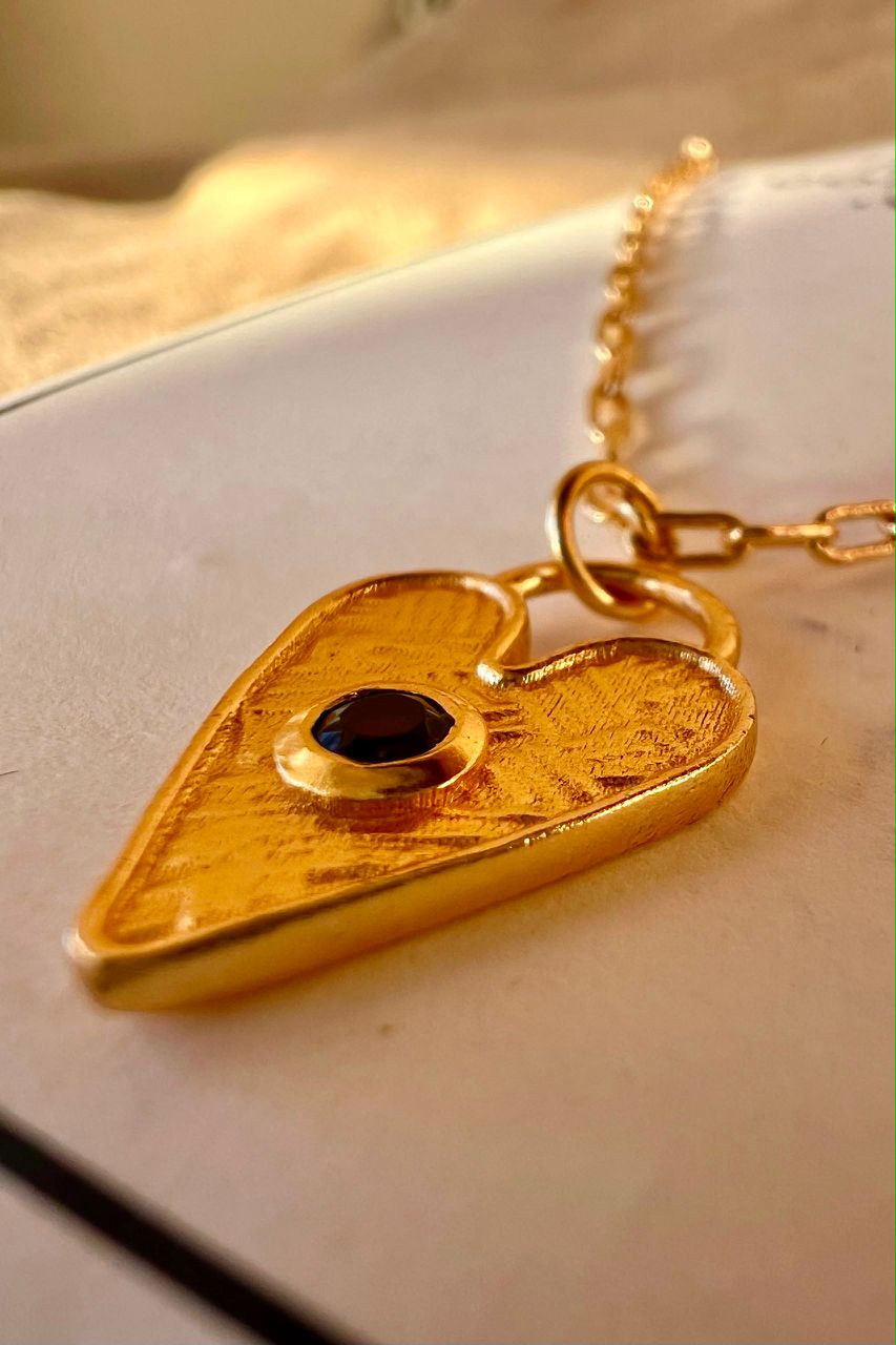 Gold and Garnet Heart