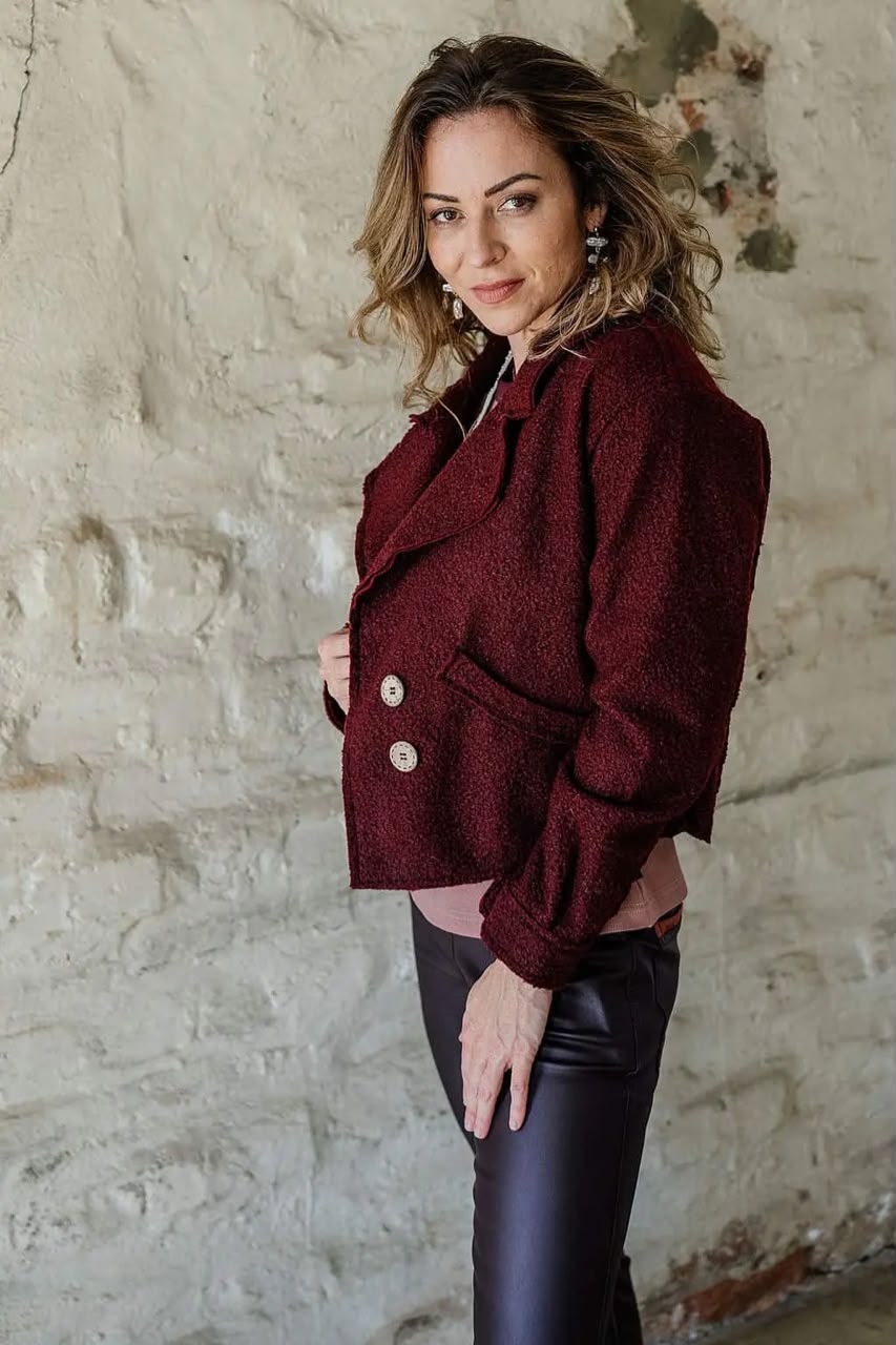 Boucle Jacket Wine