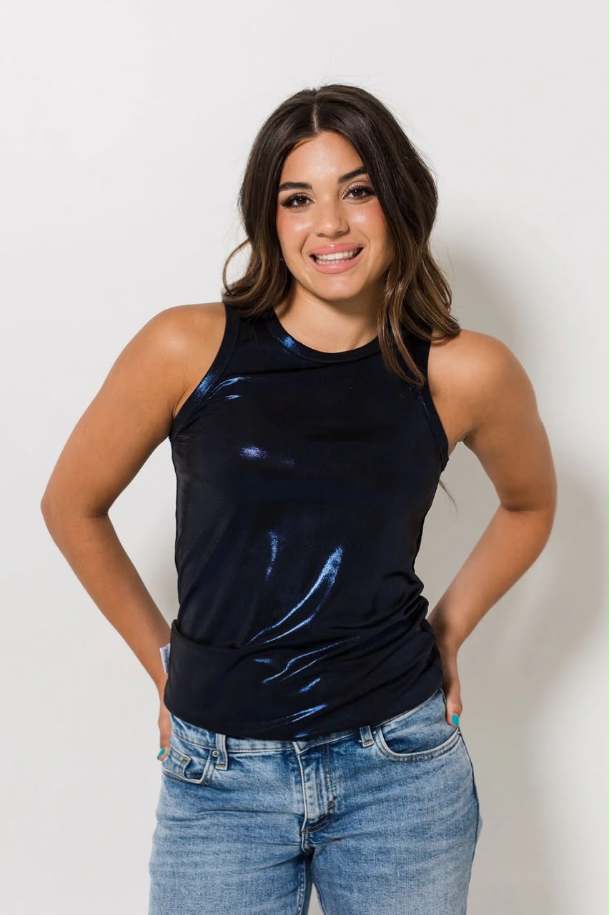 Metallic Shimmer Vests