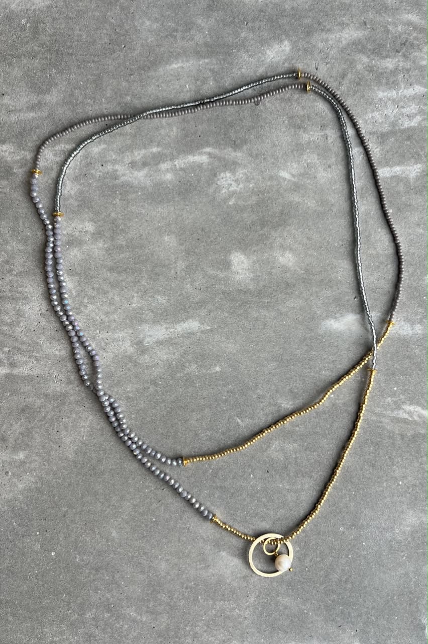The Double Beaded Heartstring Necklace