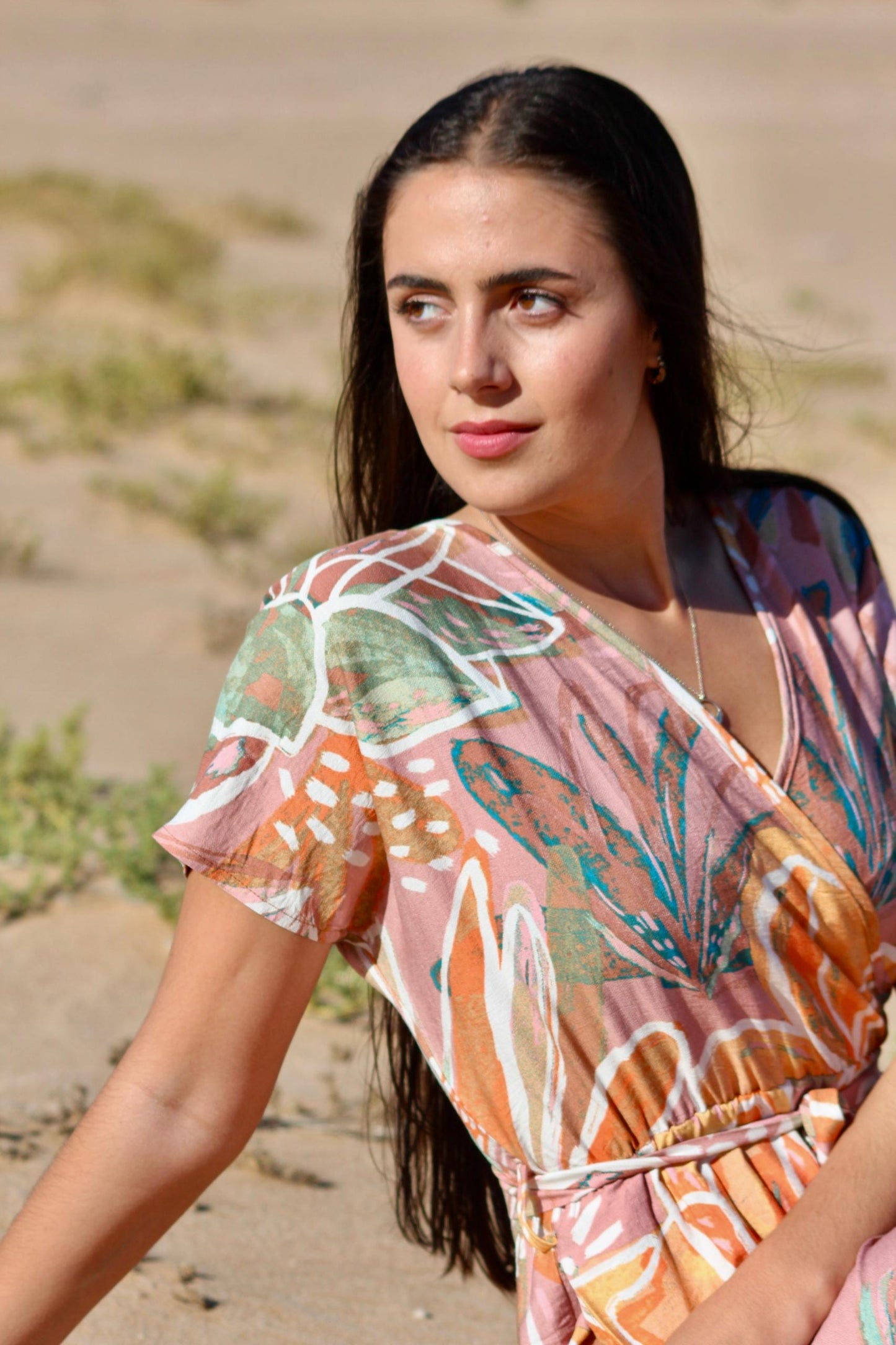 Jennifer Jumpsuit Peach Floral