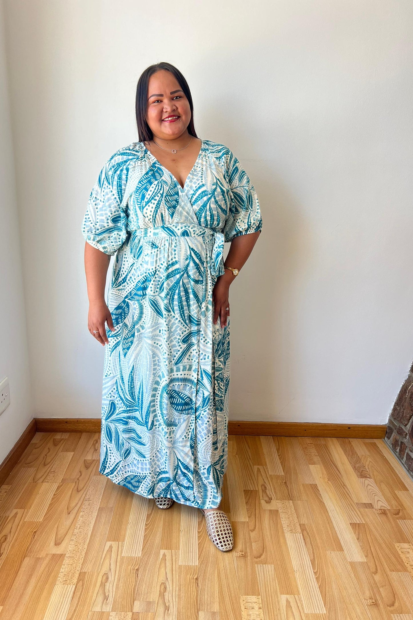 Nicole Dress Mosaic Fern