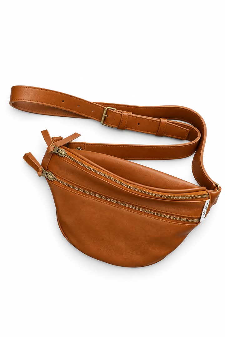 Michél Leather Moon Bag