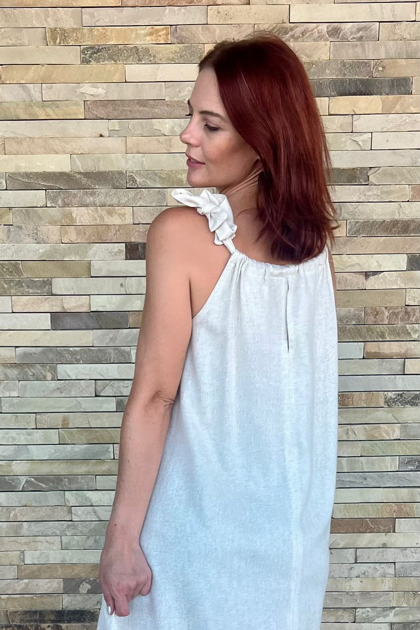 Lelane Halterneck Rayon Linen Dresses