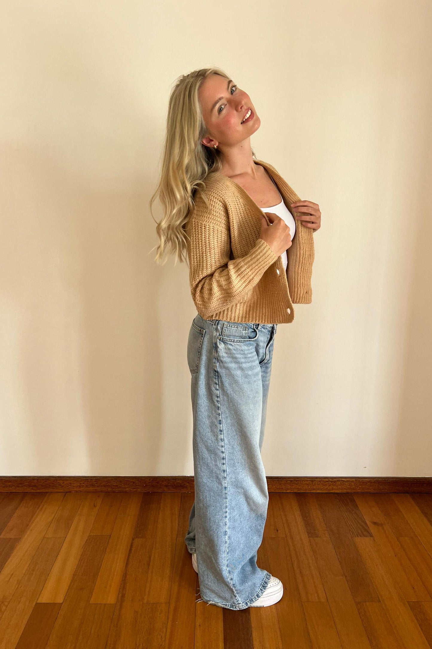 Caramel V-Neck Knit