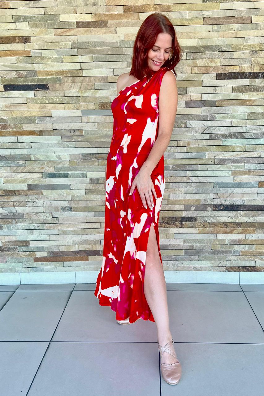Red/Pink One Shoulder Dress – Blossom Blush Namibia