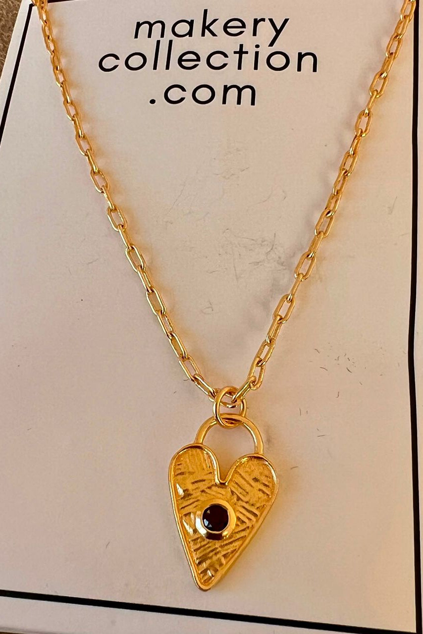 Gold and Garnet Heart